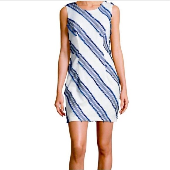 #700 MILLY Kendra Diagonal Mini Dress New with tags - Picture 1 of 12